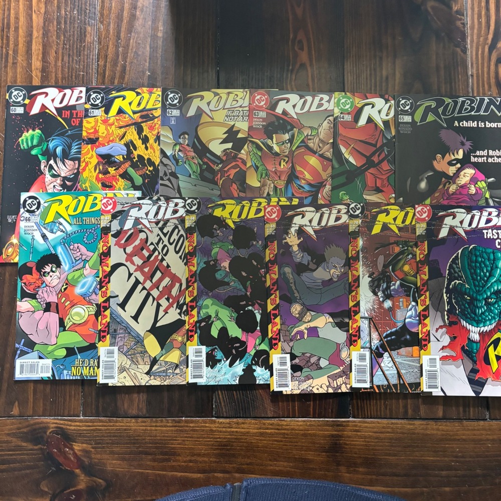 DC Comics Robin 60-71 Comic Book Lot No Mans Land 1999 Tim Drake Chuck Dixon 12
